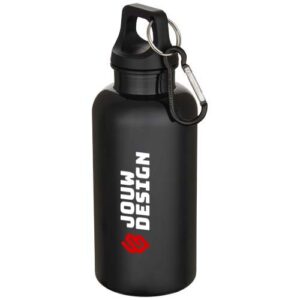 Oregon 400 ml effen waterfles van RCS gecertificeerd gerecycled plastic met karabijnhaak 
