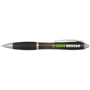 Nash RCS balpen met stylus van gerecycled plastic met gekleurde behuizing en zwarte grip (blauwe inkt)