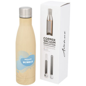 Vasa 500 ml houtlook koperen vacuum geïsoleerde fles