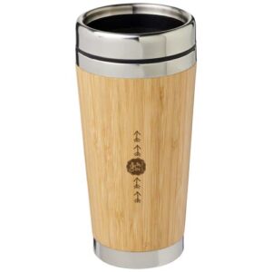 Bambus 450 ml beker met buitenzijde van bamboe