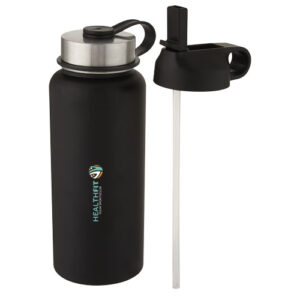 Supra 1 liter koper vacuüm geïsoleerde drinkfles met 2 deksels
