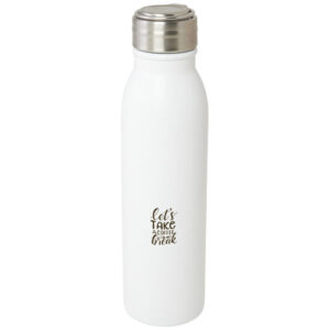 Harper 720 ml waterfles van RCS-gecertificeerd gerecycled roestvrij staal met metalen lus