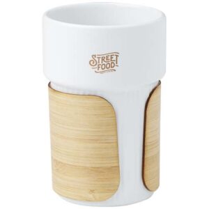 Fika 340 ml beker met bamboe hoes