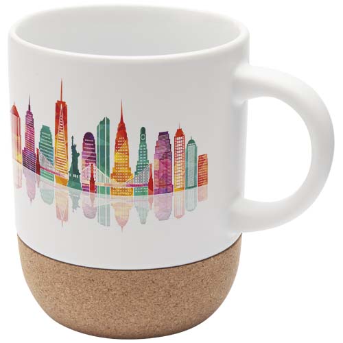 Billie 300 ml mok voor sublimatie van keramiek met kurkdetails