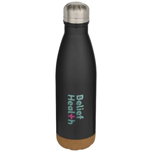 Cove 500 ml dubbelwandige vacuüm geïsoleerde roestvrijstalen waterfles met kurkdetails