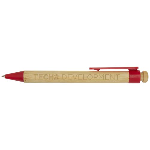 Rattan balpen van bamboe en gerecycled plastic (zwarte inkt)