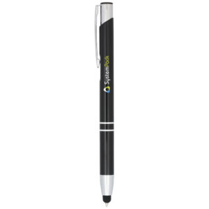 Moneta geanodiseerde aluminium stylus balpen (blauwe inkt)