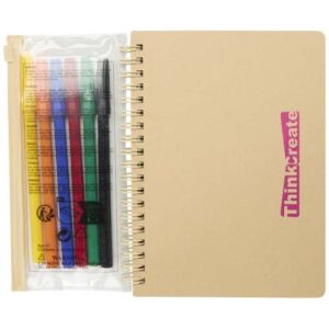 Squiggle B6 notitieboek met harde kaft en stiftenset