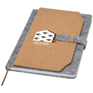 Viviana A5 notitieboek van gerecycled vilt en kurk