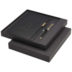 Legato set met A5 notitieboek en rollerbalpen (blauwe inkt)