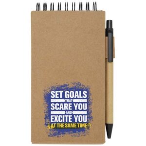 Flipper blok met sticky notes met balpen (zwarte inkt)