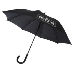 Fontana 23" automatische paraplu met carbon look en gebogen handvat