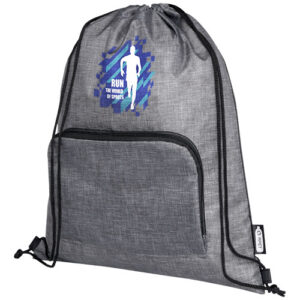 Ash gerecyclede opvouwbare tas met trekkoord 7L