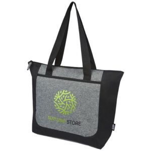 Reclaim GRS gerecyclede tweekleurige draagtas met rits 15 L