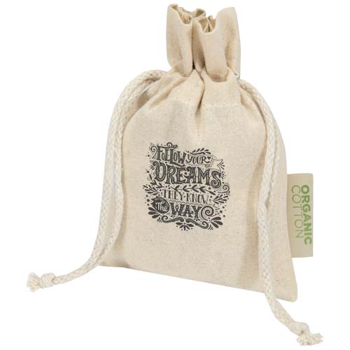 Odisha 140 g/m² OCS biologisch katoenen geschenktas – 15 x 10 cm