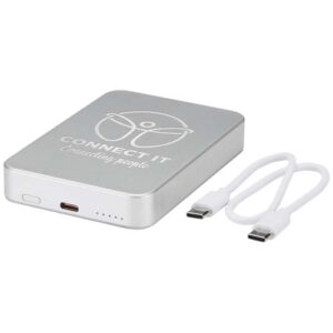 Avis 10.000 mAh RCS powerbank van gerecycled aluminium met magnetische aansluiting 