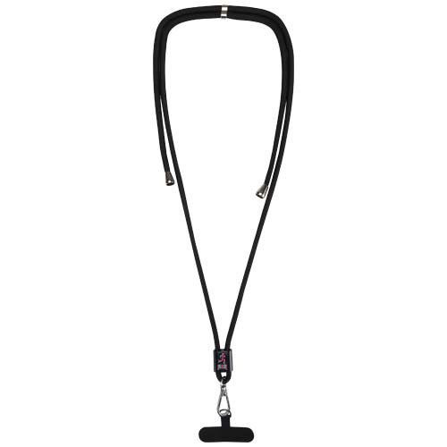 Vega verstelbaar smartphone lanyard van gerecycled materiaal