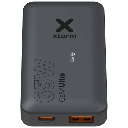 Xtorm snellader voor op reis van 65 W met kabel en reisetui
