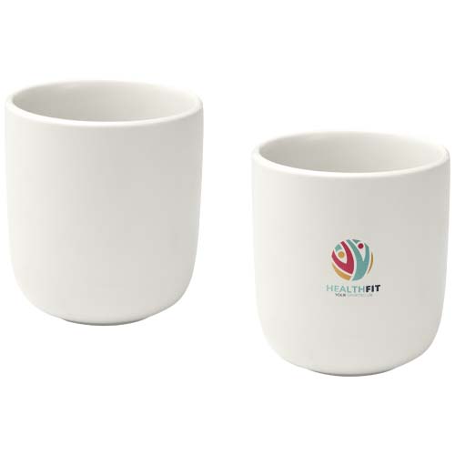 Male keramische bekers van 200 ml met matte afwerking, set van 2