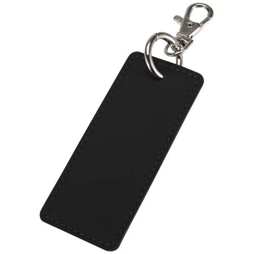 Resi Plus GRS gerecyclede rechthoekige bedelsleutelhanger