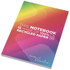Kendal-cadeauset van gerecycled materiaal – Novella Austen-notitieboekje en Americano-beker