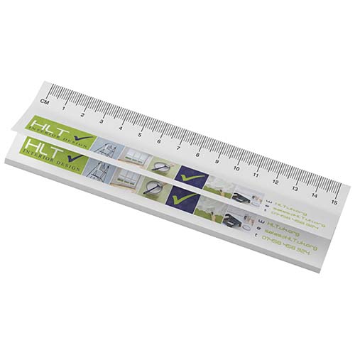 Sticky-Mate® gerecyclede sticky notes met bedrukte liniaal
