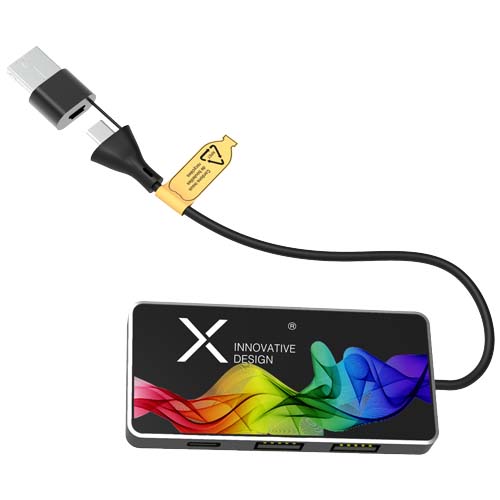 SCX.design H20 8-in-1 USB-hub met dubbele ingang en 6 poorten