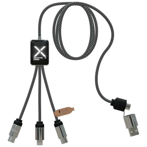 SCX.design C33 60 W Type-C oplaadkabel met dubbel verlicht logo 