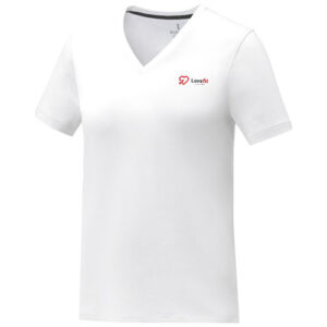 Somoto Dames T-shirt met V-hals en korte mouwen  