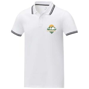 Amarago 200 g/m² tipping herenpolo met korte mouwen