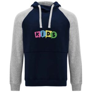 Badet 280 g/m² tweekleurige kinderhoodie