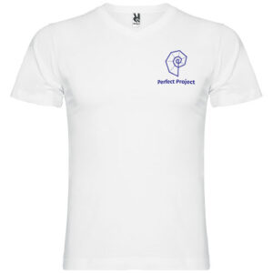 Samoyedo 155 g/m² herenshirt met V-hals en korte mouwen